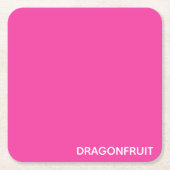 Rosa Dragonfruit Rechteckiger Pappuntersetzer (Vorderseite)