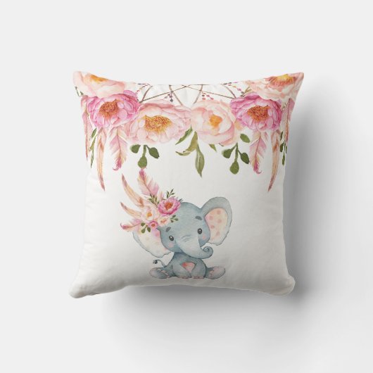 Rosa Dreamcatcher Kissen (Rückseite)