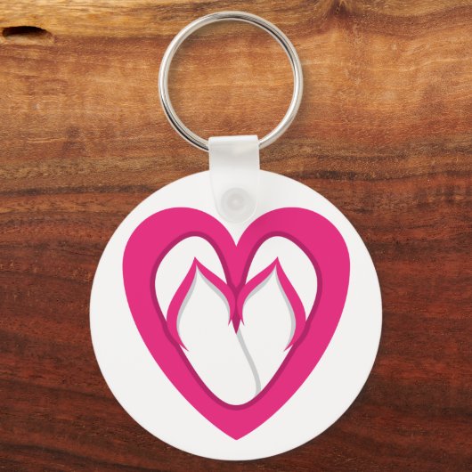 rosa dreh Flop Design 2 Schlüsselanhänger (Vorderseite)