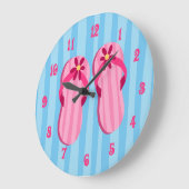 Rosa drehen Reinfälle um Große Wanduhr (Winkel)