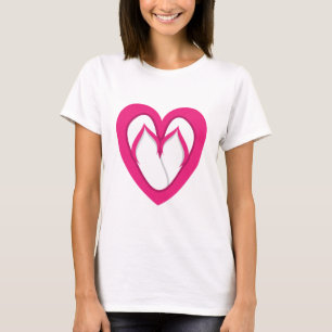 Rosa drehen Reinfallentwurf 2 um T-Shirt