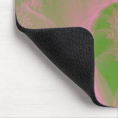 Rosa Drehung auf grünem Mousepad (Ecke)