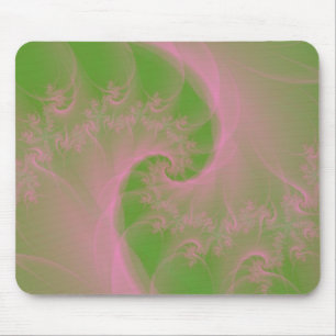 Rosa Drehung auf grünem Mousepad