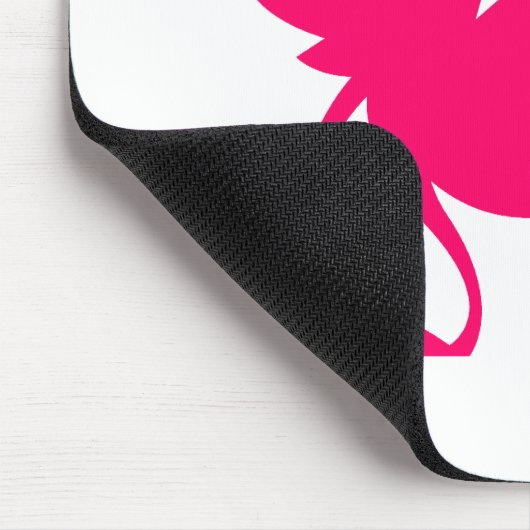 Rosa Drei-Auge alien Mousepad (Ecke)