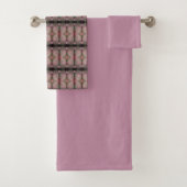 Rosa drei Stück Badhandtuch Set (Insitu)
