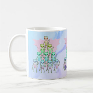 Rosa Dreieck Alien Tasse