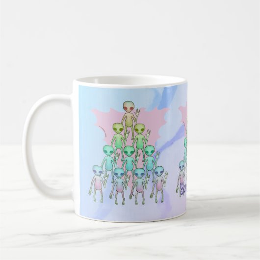 Rosa Dreieck Alien Tasse (Links)
