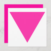 rosa Dreieck Einladung (Vorne/Hinten)