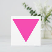 rosa Dreieck Einladung (Stehend Vorderseite)