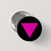 "ROSA DREIECK-" GAY PRIDE 1,25 Zoll Button (Vorne & Hinten)