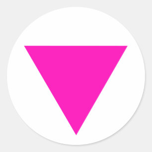 "ROSA DREIECK-" GAY PRIDE RUNDER AUFKLEBER
