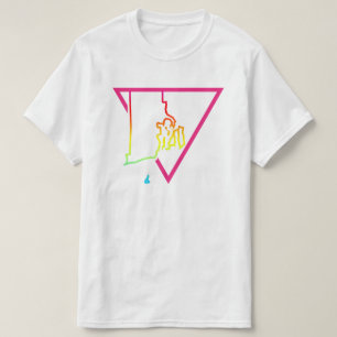 Rosa Dreieck-Insel T-Shirt