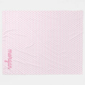 Rosa Dreieck-Karo mit Namen oder Initialen Fleecedecke (Vorderseite (Horizontal))