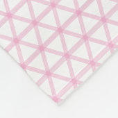 Rosa Dreieck-Karo mit Namen oder Initialen Fleecedecke (Ecke)