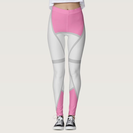 rosa Dreieck Leggings (Vorderseite)