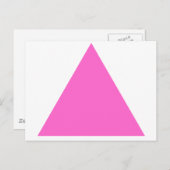rosa Dreieck Postkarte (Vorne/Hinten)