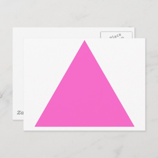 rosa Dreieck Postkarte (Vorne/Hinten)