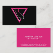 rosa Dreieck Visitenkarte (Vorne/Hinten)
