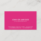 rosa Dreieck Visitenkarte (Rückseite)