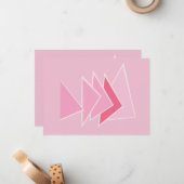 Rosa Dreiecke Mitteilungskarte (Vorderseite/Rückseite Beispiel)
