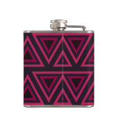 rosa Dreiecke Muster Flachmann (Rückseite)