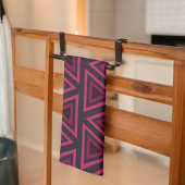 rosa Dreiecke Muster Geschirrtuch