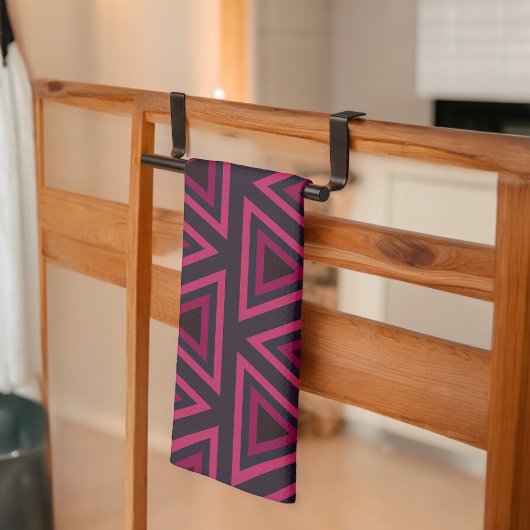 rosa Dreiecke Muster Geschirrtuch