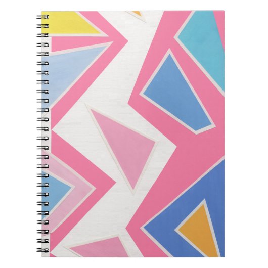 Rosa Dreiecke Notizblock (Vorderseite)