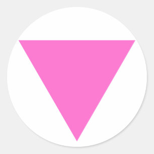 Rosa Dreieckskleber Runder Aufkleber