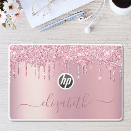 Rosa Drilling Glitzer Personalisiert HP Laptop-Aufkleber