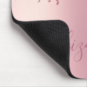 Rosa Drilling Glitzer Personalisiert Mousepad (Ecke)