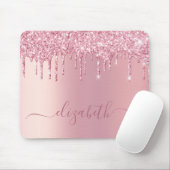 Rosa Drilling Glitzer Personalisiert Mousepad (Mit Mouse)