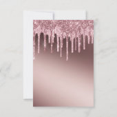 Rosa Driving Glitzer Business Dankeskarte (Rückseite)