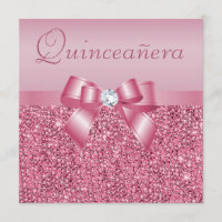 Rosa DruckPaillette u. Bogen Quinceanera