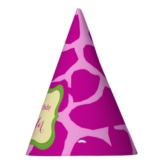 Rosa Dschungelsafari Partyhütchen (Rechts)
