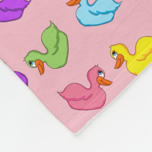Rosa Duck Fleece Blanket (Ecke)