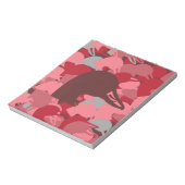Rosa Duck Head Camouflage Notizblock (Rotiert)
