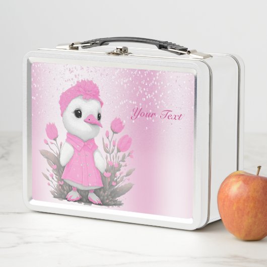 Rosa Duck Metal Lunch Box (Beispiel)