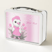 Rosa Duck Metal Lunch Box (Rückseite)