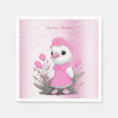 Rosa Duck Napkins Serviette (Vorderseite)