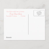 Rosa Ducky Gummirahmen Ankündigungspostkarte (Rückseite)