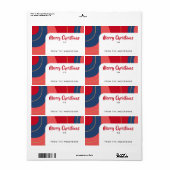 Rosa dunkelblaue Retro Weihnachten bis zum Geschen (Vorne)