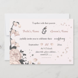 Rosa dunkelgraue Blume phantastisch Einladung