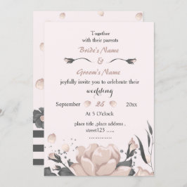 Rosa dunkelgraue Blume phantastisch Einladung