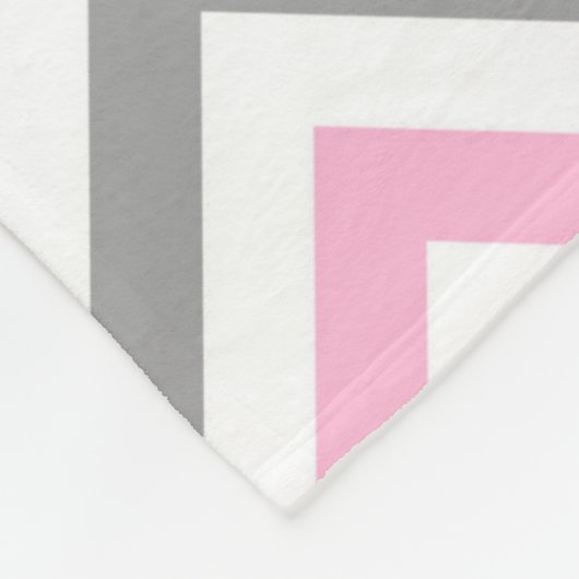 Rosa dunkelgraues, weißes LG Zickzack-Graue Bezeic Fleecedecke (Ecke)