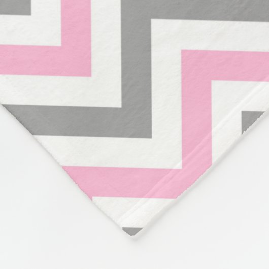 Rosa dunkelgraues, weißes LG Zickzack-Graue Bezeic Fleecedecke (Ecke)