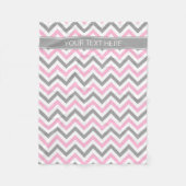 Rosa dunkelgraues, weißes LG Zickzack-Graue Bezeic Fleecedecke (Vorderseite)