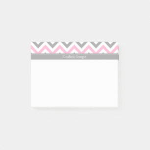 Rosa dunkelgraues, weißes LG Zickzack-Graue Bezeic Post-it Klebezettel