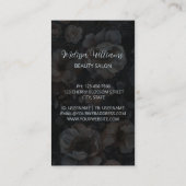 Rosa dunkle Blume Visitenkarte (Rückseite)