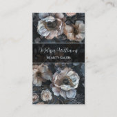 Rosa dunkle Blume Visitenkarte (Vorderseite)